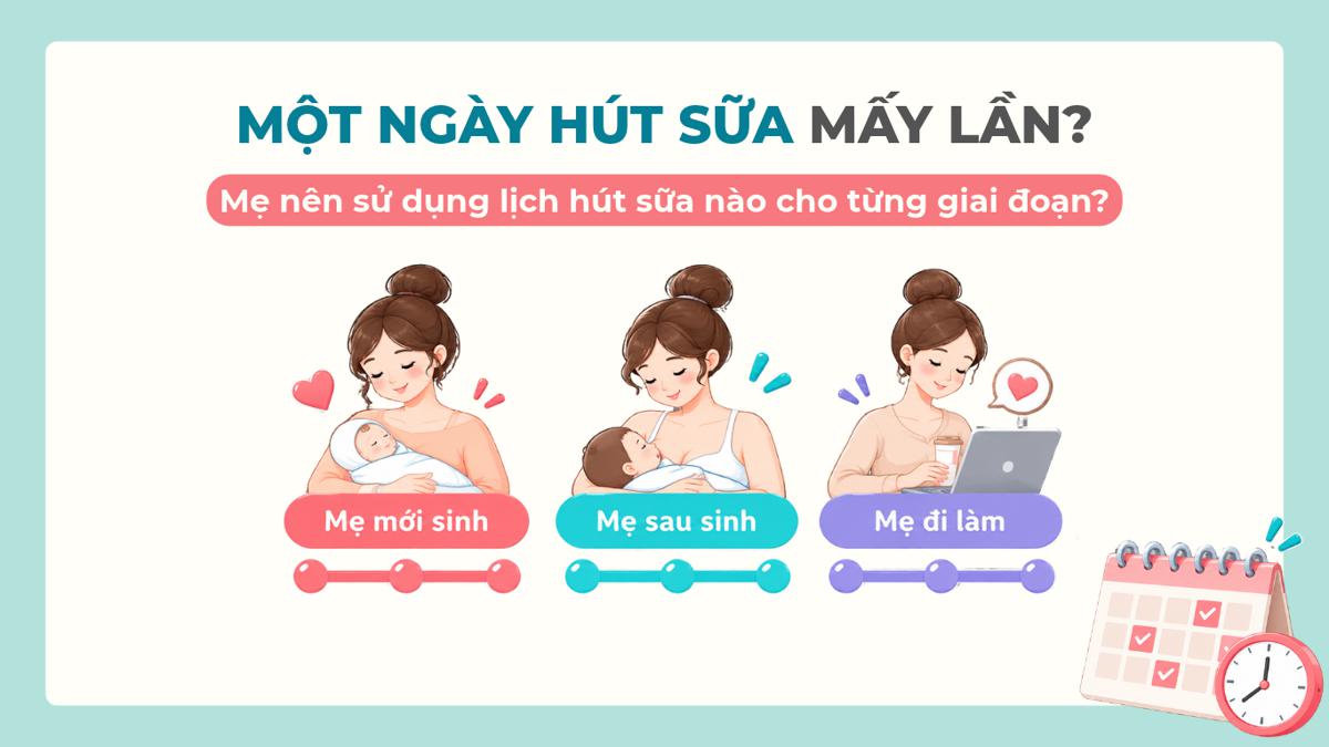 Một ngày nên hút sữa mấy lần? Lịch hút sữa chuẩn cho từng giai đoạn