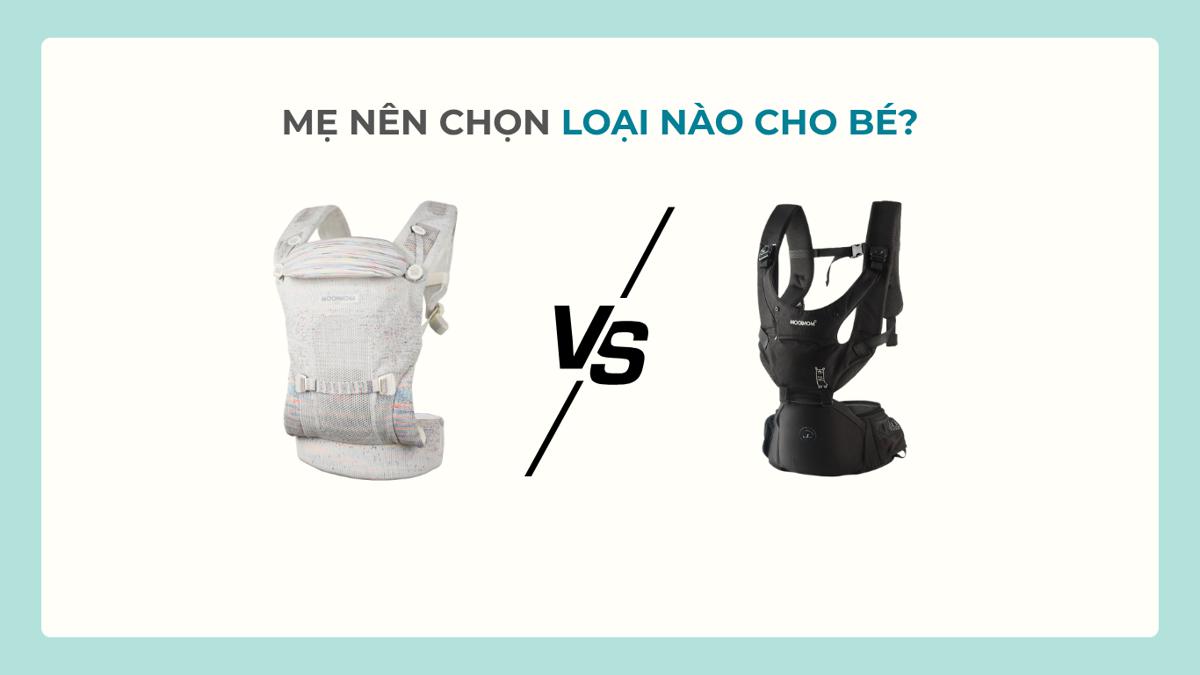 So sánh địu trợ lực và địu bệ ngồi: Lựa chọn nào tốt nhất cho bé và mẹ?