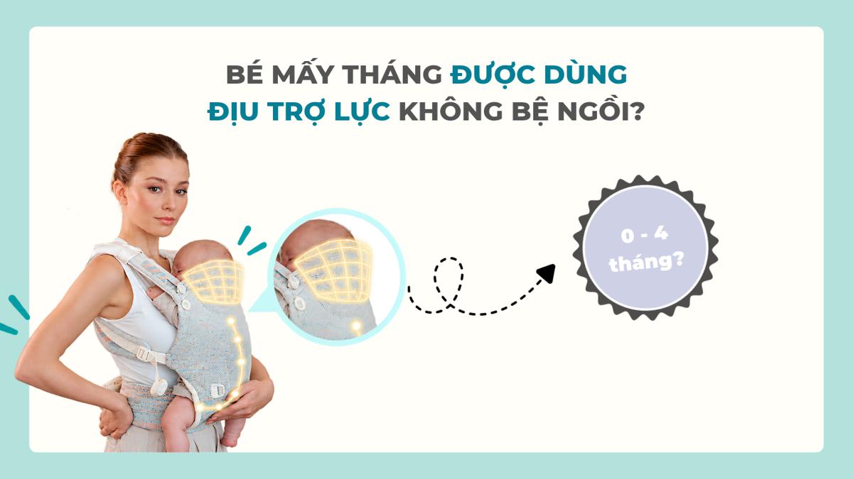 Bé Mấy Tháng Được Dùng Địu Trợ Lực Không Bệ Ngồi? Hướng Dẫn Chuẩn Y Khoa