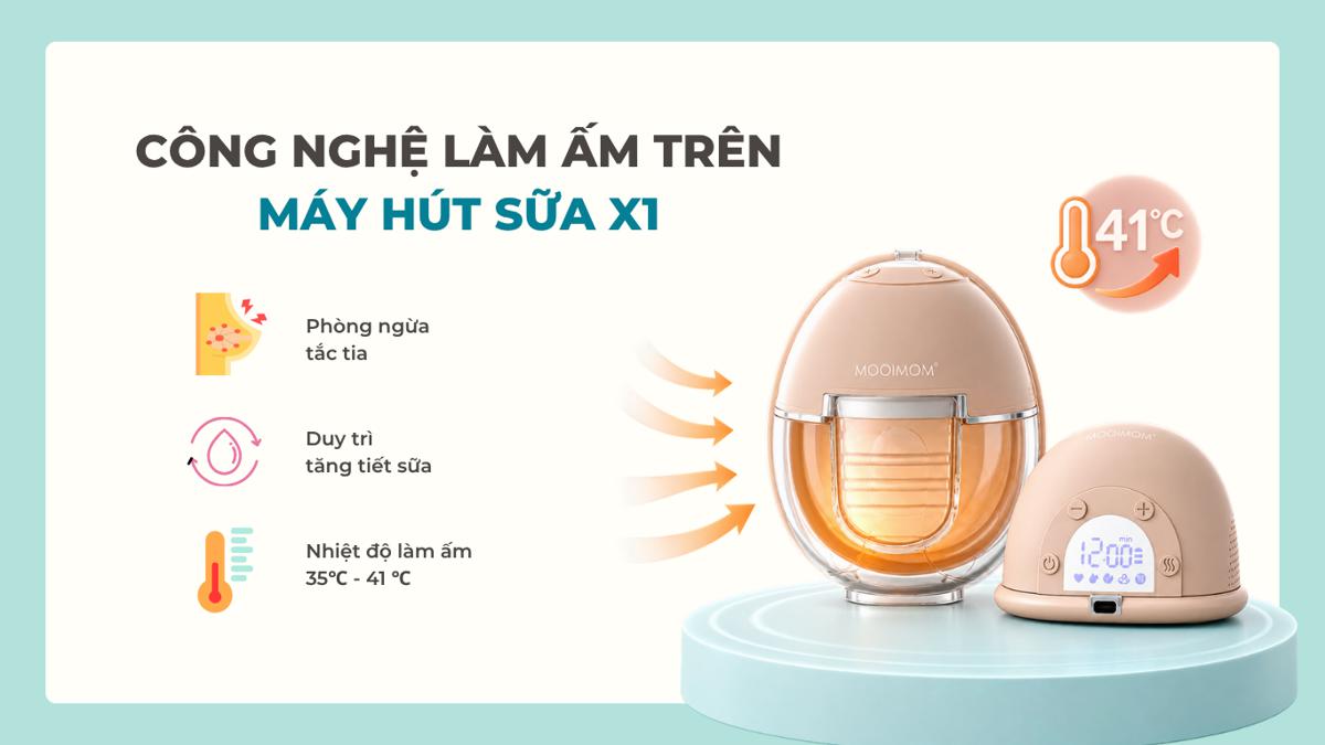 Đánh Bay Nỗi Lo Tắc Tia Sữa Cùng Máy Hút Sữa Làm Ấm X1