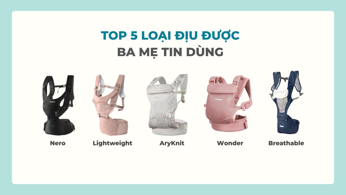 Top 5 loại địu tốt nhất của MOOIMOM được ba mẹ tin dùng