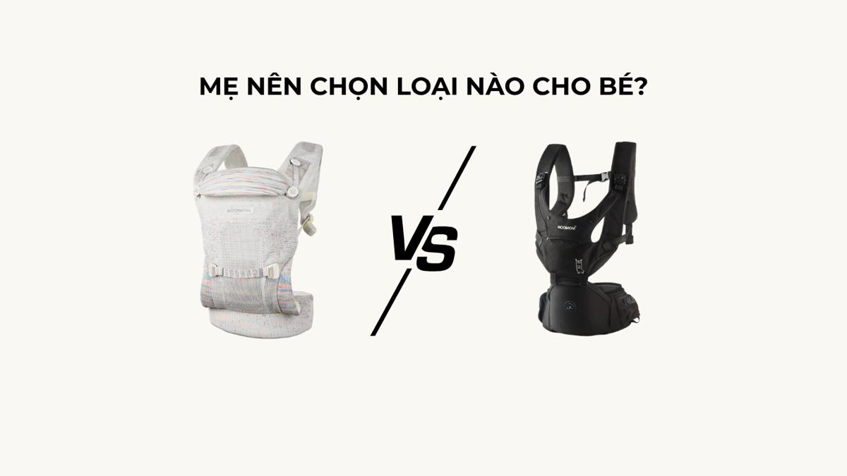 So sánh địu trợ lực và địu bệ ngồi: Lựa chọn nào tốt nhất cho bé và mẹ?