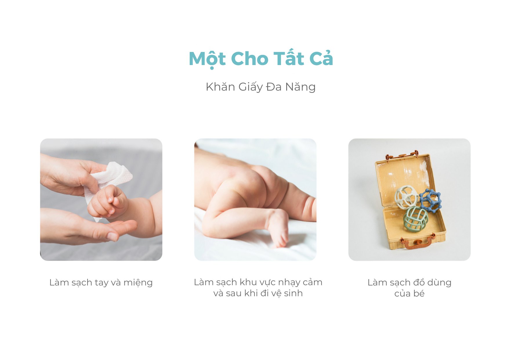 Khăn giấy ướt chuyên dụng cho bé MOOIMOM (Set 8 gói) description image