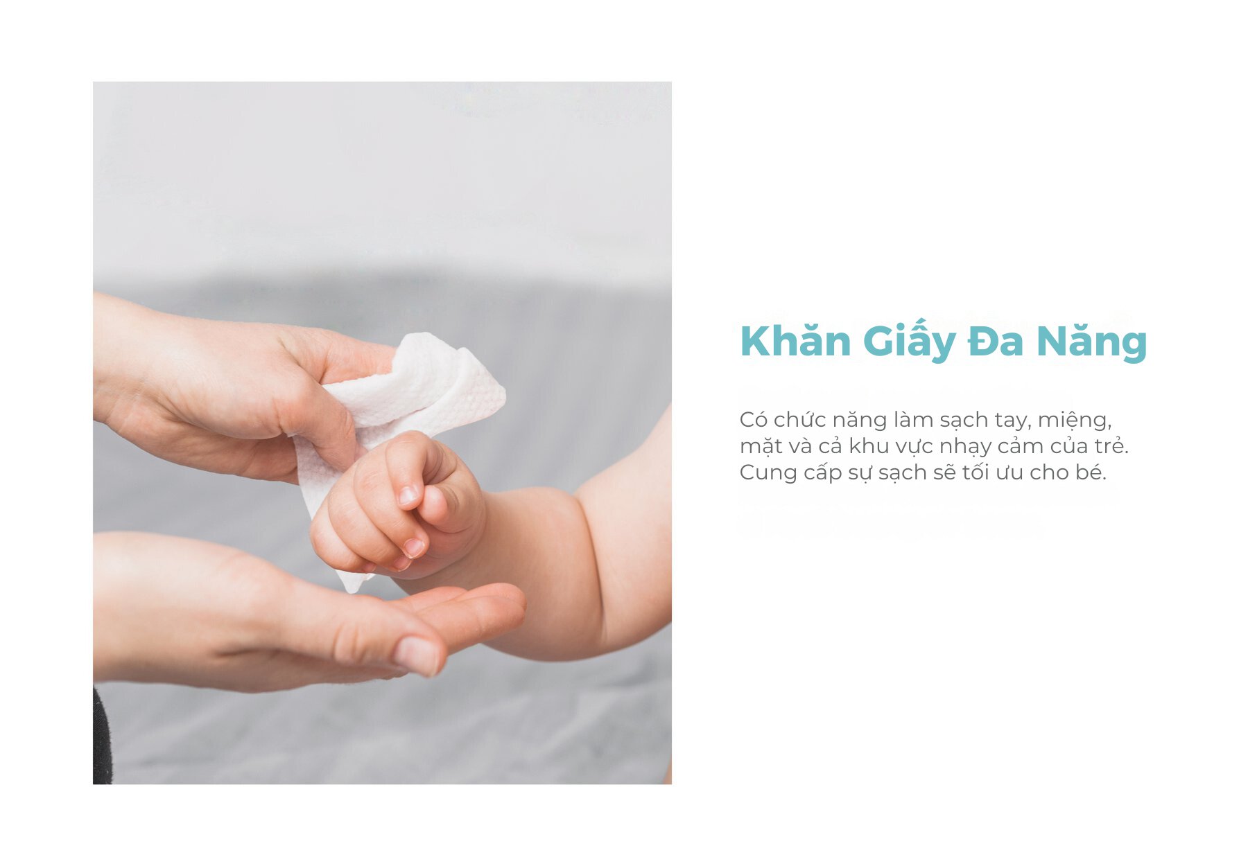 Khăn giấy ướt chuyên dụng cho bé MOOIMOM (Set 8 gói) description image