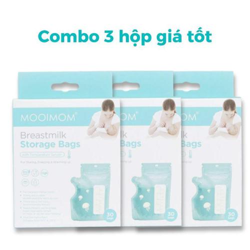 MOOIMOM Combo 3 Gói trữ sữa cảm ứng nhiệt 250ml