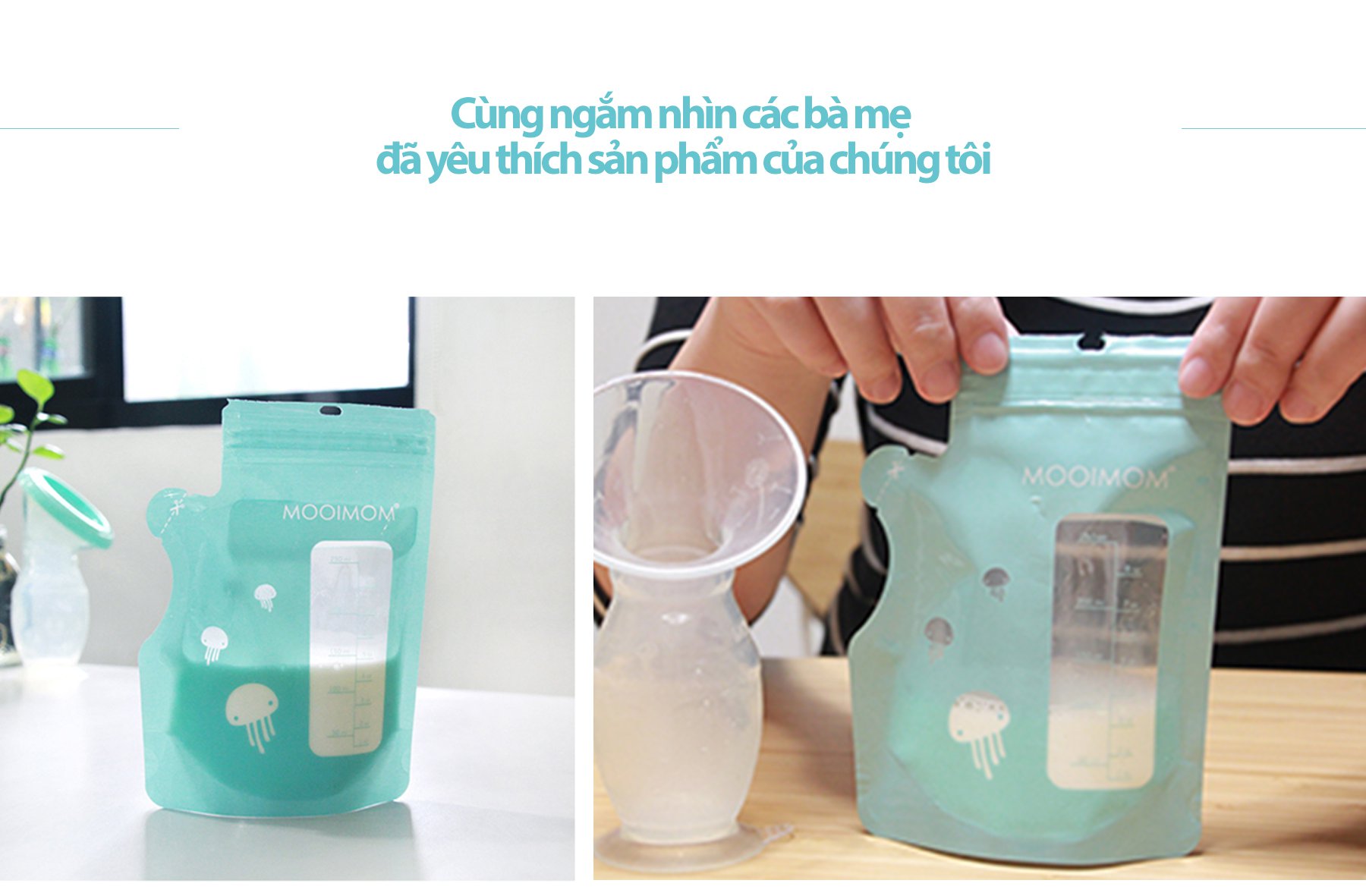 MOOIMOM Túi Trữ Sữa 250ml (30 túi) - Breastmilk Storage Bags with Temperature Sensor 250ml (30 pcs) description image