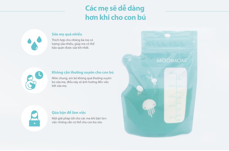 MOOIMOM Túi Trữ Sữa 250ml (30 túi) - Breastmilk Storage Bags with Temperature Sensor 250ml (30 pcs) description image