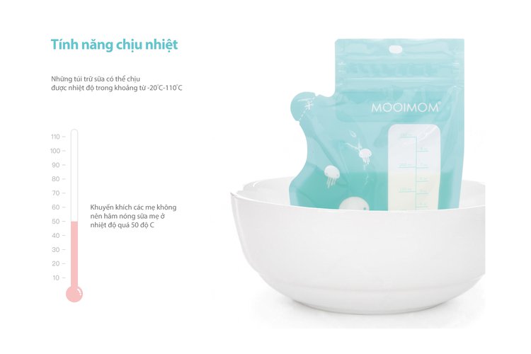 MOOIMOM Túi Trữ Sữa 250ml (30 túi) - Breastmilk Storage Bags with Temperature Sensor 250ml (30 pcs) description image