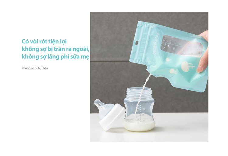 MOOIMOM Túi Trữ Sữa 250ml (30 túi) - Breastmilk Storage Bags with Temperature Sensor 250ml (30 pcs) description image
