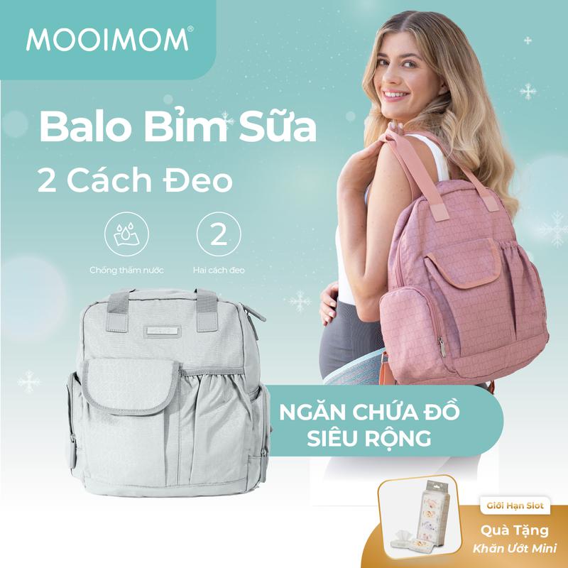 MOOIMOM Balo 2 Cách Đeo - 2 Ways Diaper Bag