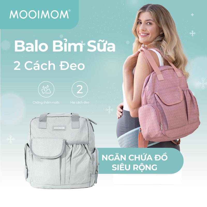 MOOIMOM Balo 2 Cách Đeo - 2 Ways Diaper Bag
