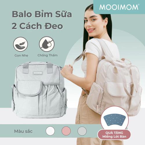 MOOIMOM Balo 2 Cách Đeo - 2 Ways Diaper Bag