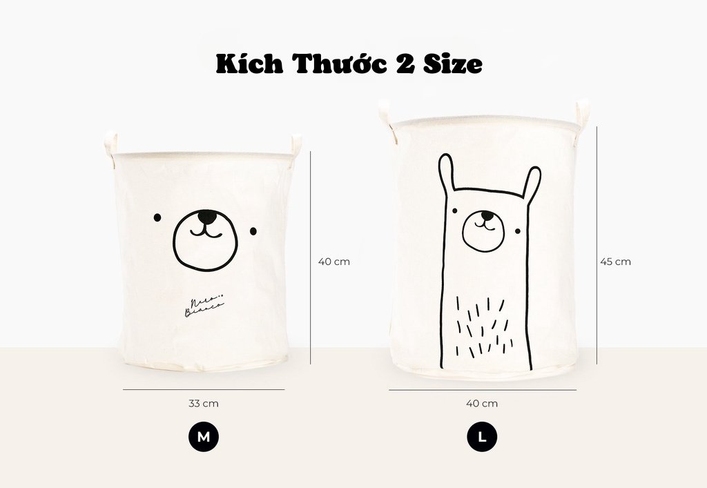 Giỏ đựng quần áo Nero Bianco x MOOIMOM description image