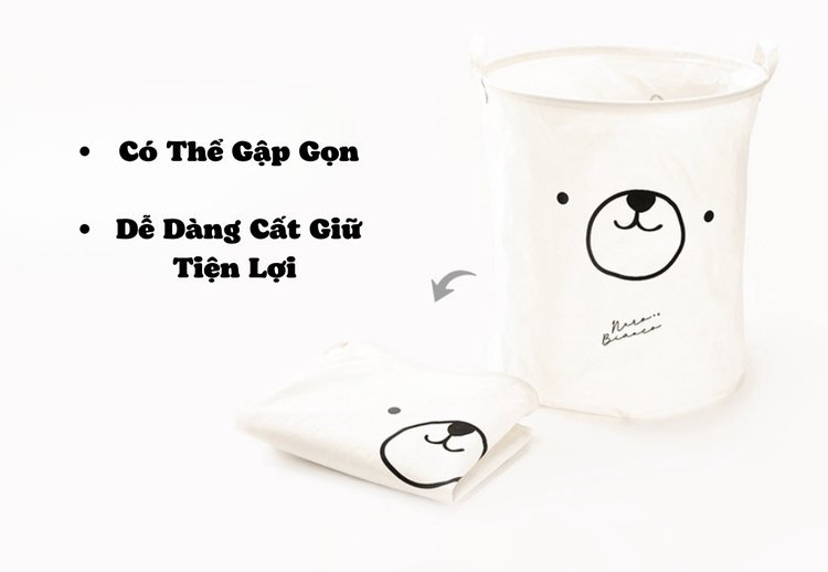 Giỏ đựng quần áo Nero Bianco x MOOIMOM description image