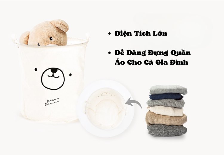 Giỏ đựng quần áo Nero Bianco x MOOIMOM description image