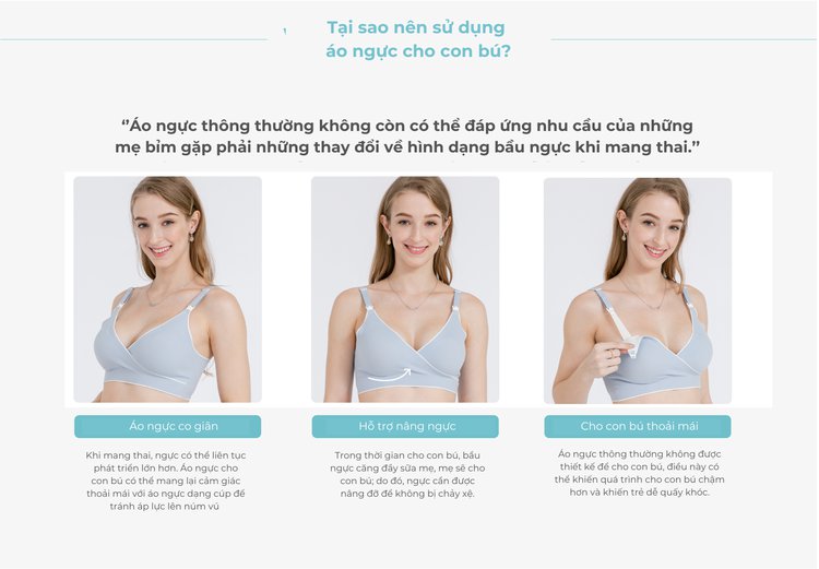 MOOIMOM Áo ngực bầu và cho con bú vạt chéo siêu mềm mại description image