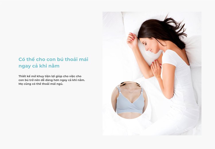 MOOIMOM Áo ngực bầu và cho con bú vạt chéo siêu mềm mại description image