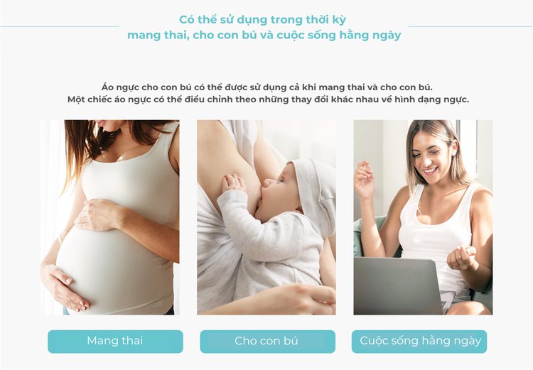 MOOIMOM Áo ngực bầu và cho con bú vạt chéo siêu mềm mại description image