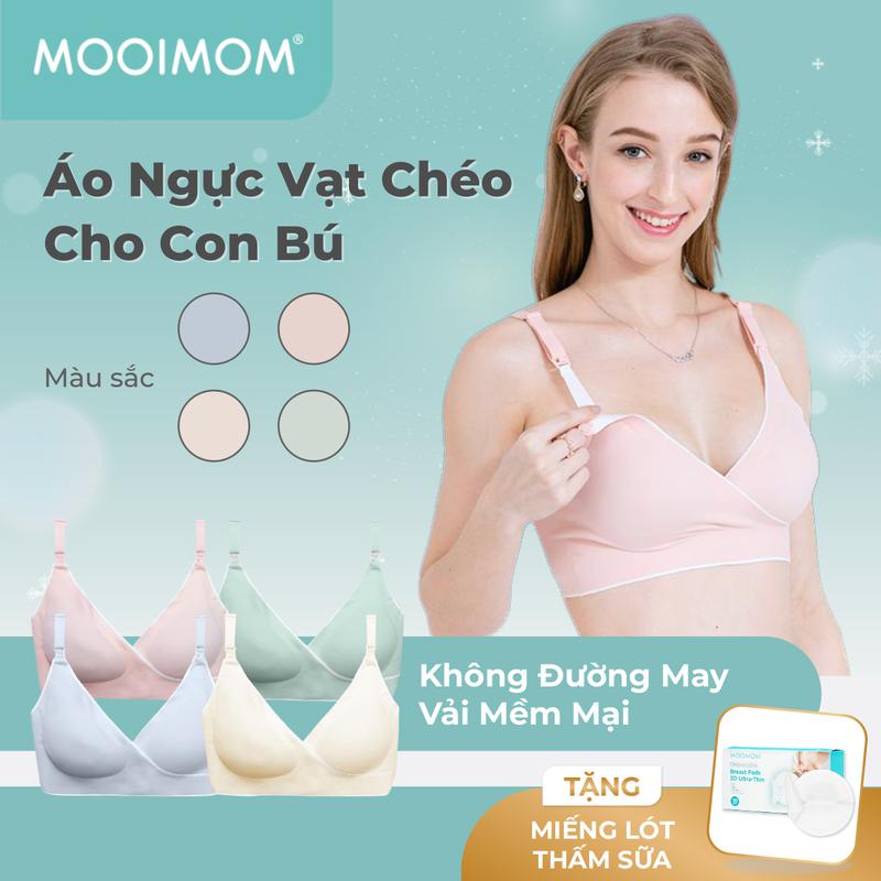 MOOIMOM Áo ngực bầu và cho con bú vạt chéo siêu mềm mại