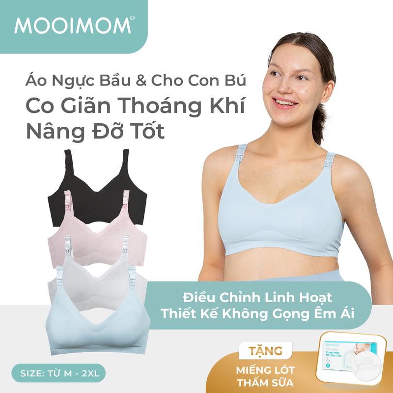 MOOIMOM Áo Ngực Bầu Và Cho Con Bú Siêu Mềm Mại - Super Soft Seamless Maternity & Nursing Bra