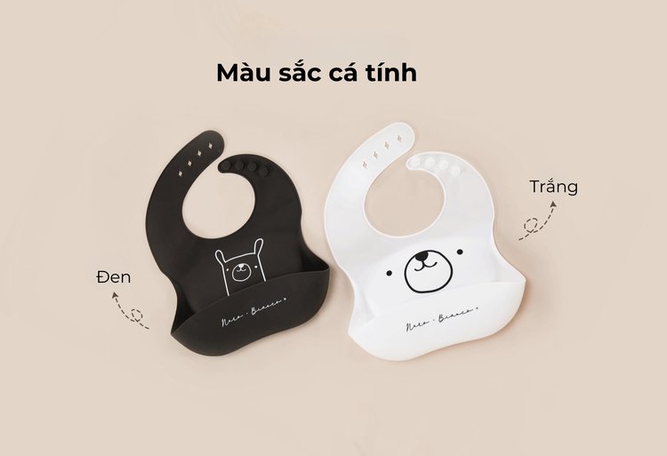 Yếm ăn dặm cho bé Nero Bianco x MOOIMOM description image