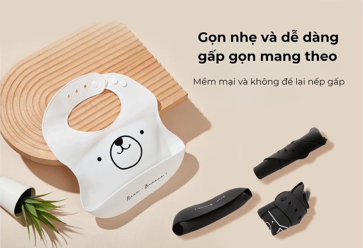 Yếm ăn dặm cho bé Nero Bianco x MOOIMOM description image