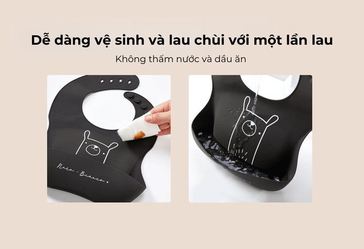 Yếm ăn dặm cho bé Nero Bianco x MOOIMOM description image