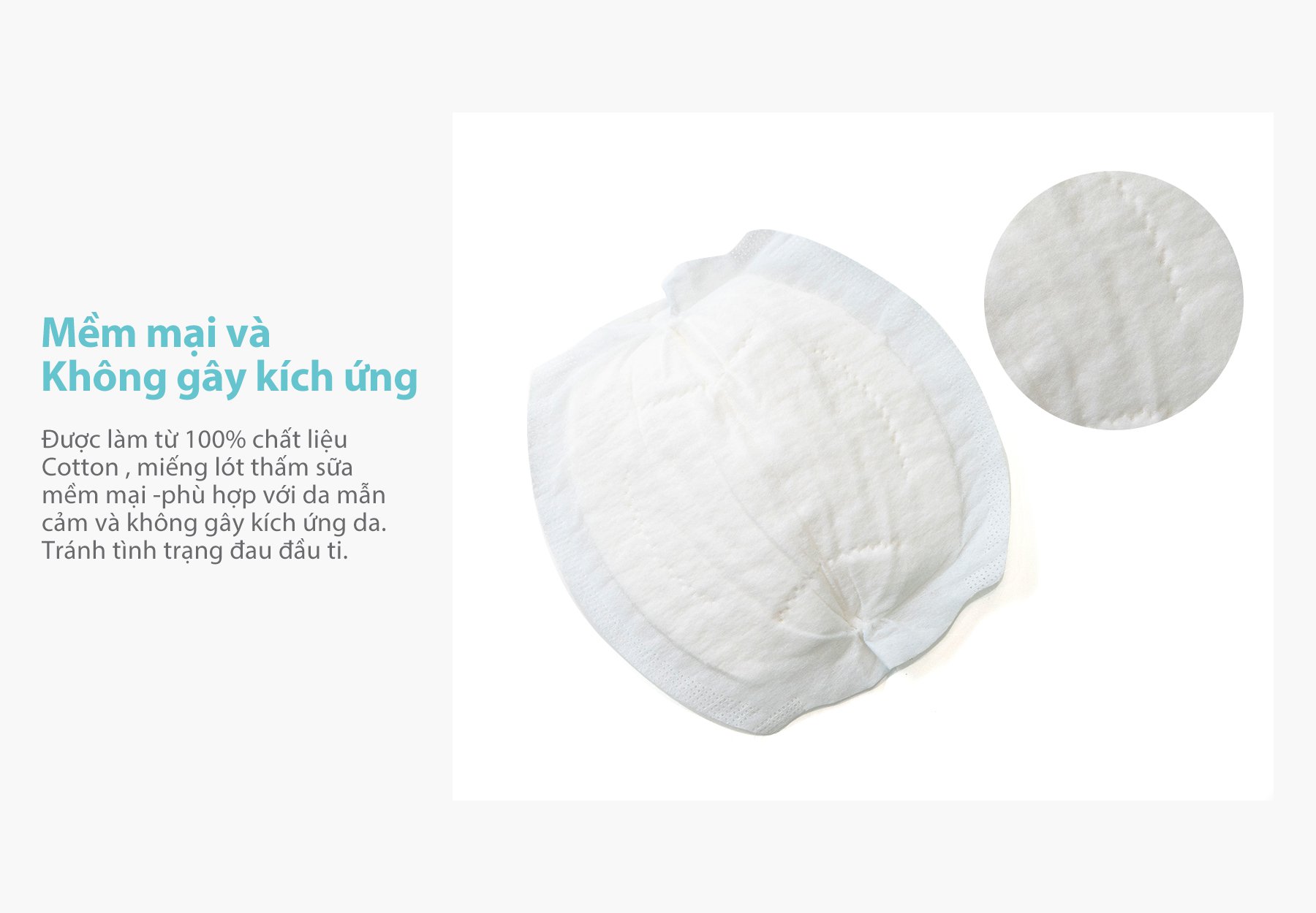 MOOIMOM Miếng Lót Thấm Sữa 3D (10 miếng) - Disposable Breast Pad 3D Ultra-Thin (10pcs) description image