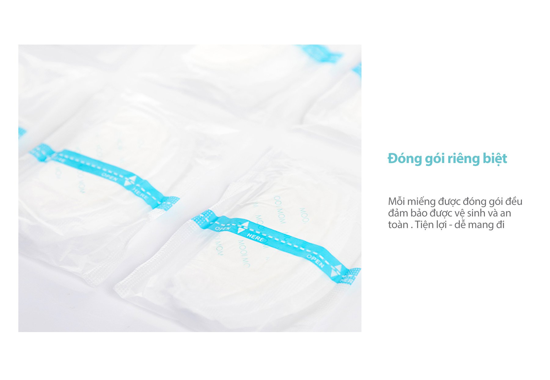 MOOIMOM Miếng Lót Thấm Sữa 3D (10 miếng) - Disposable Breast Pad 3D Ultra-Thin (10pcs) description image