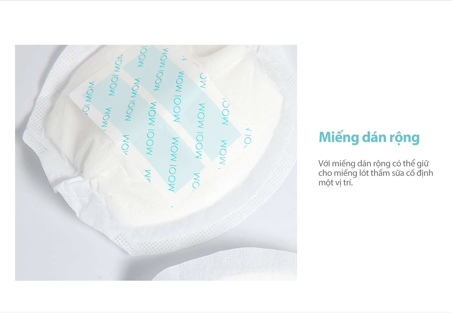 MOOIMOM Miếng Lót Thấm Sữa 3D (10 miếng) - Disposable Breast Pad 3D Ultra-Thin (10pcs) description image