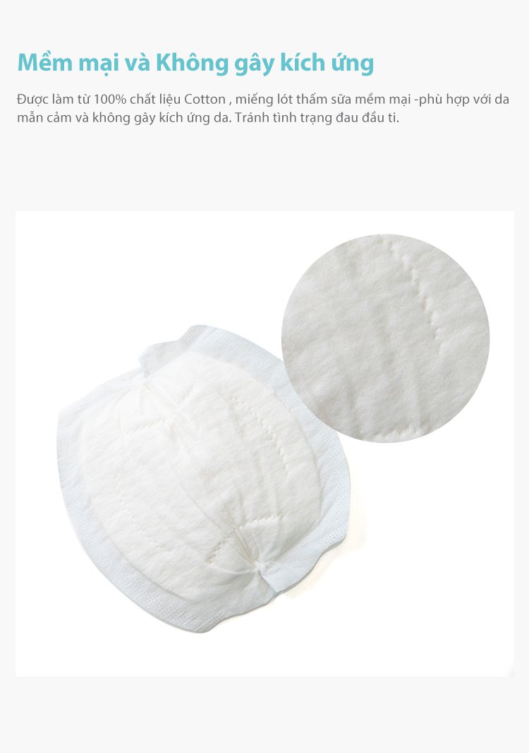 MOOIMOM Miếng Lót Thấm Sữa 3D (10 miếng) - Disposable Breast Pad 3D Ultra-Thin (10pcs) description image