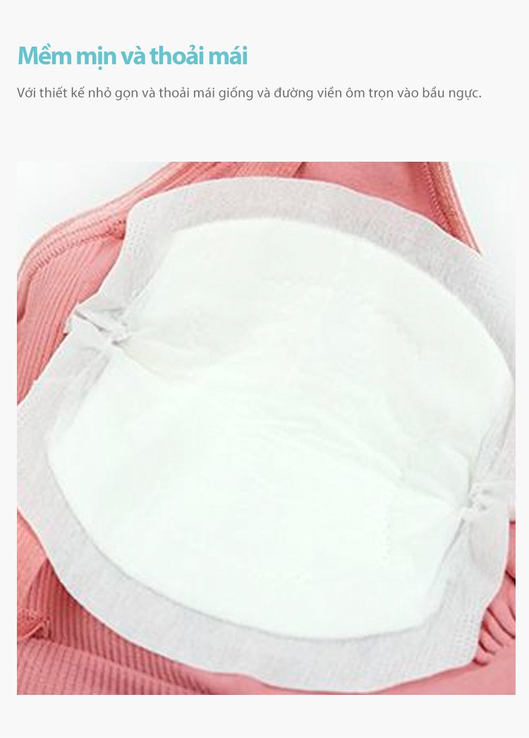 MOOIMOM Miếng Lót Thấm Sữa 3D (10 miếng) - Disposable Breast Pad 3D Ultra-Thin (10pcs) description image