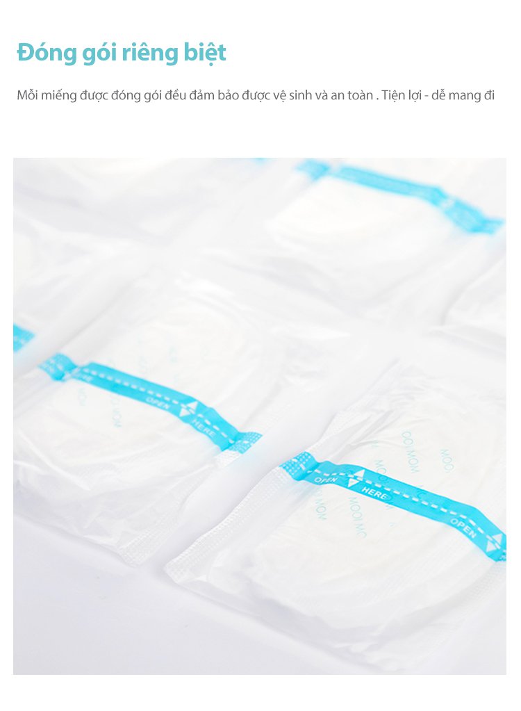 MOOIMOM Miếng Lót Thấm Sữa 3D (10 miếng) - Disposable Breast Pad 3D Ultra-Thin (10pcs) description image