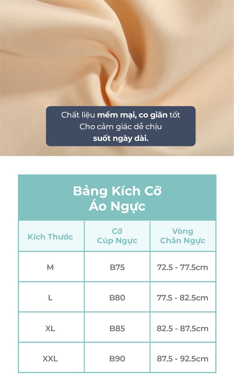 MOOIMOM basic Áo lót bầu và cho con bú không viền mở cúc siêu mỏng nhẹ description image