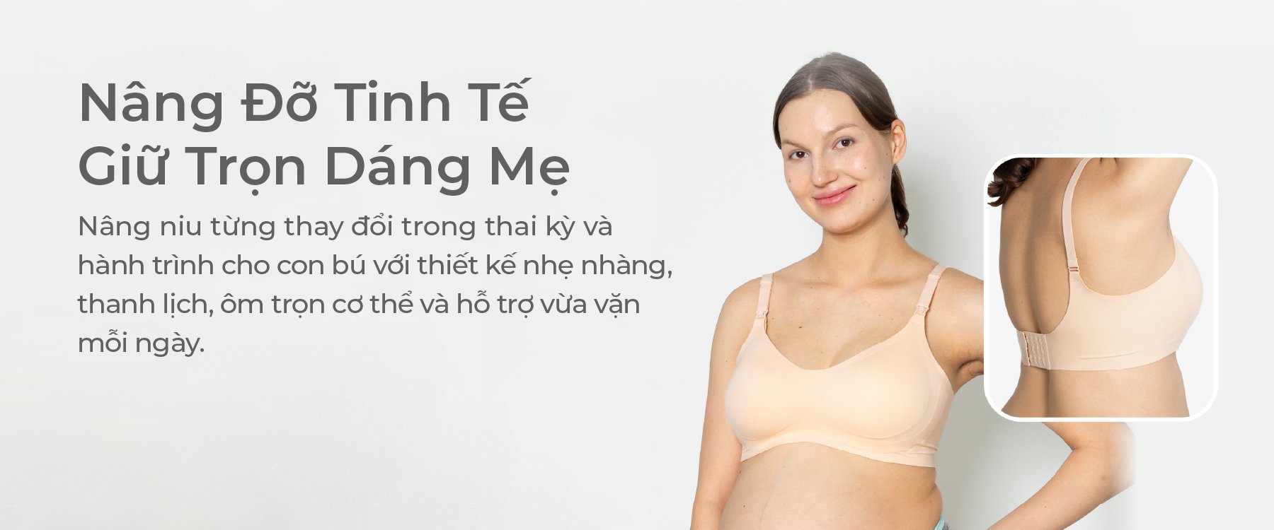 MOOIMOM Áo Ngực Bầu & Cho Con Bú  Co Giãn Thoáng Khí Nâng Đỡ Tốt description image