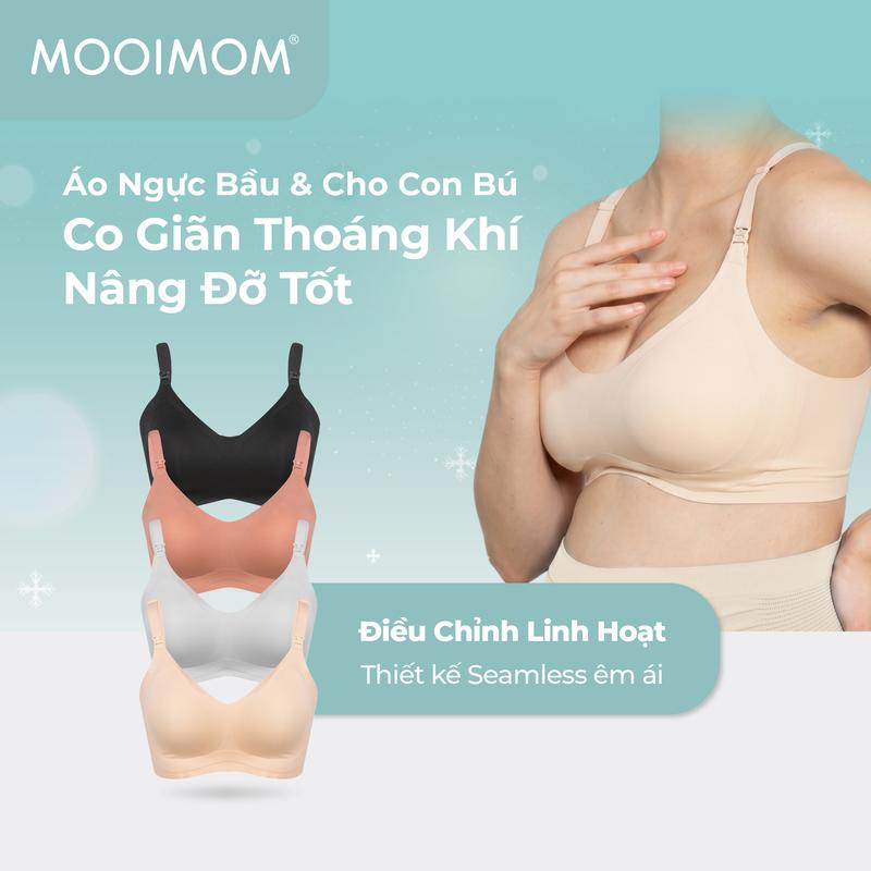 MOOIMOM Áo Ngực Bầu & Cho Con Bú  Co Giãn Thoáng Khí Nâng Đỡ Tốt