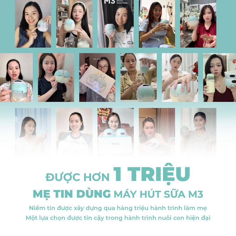 MOOIMOM Trọn Bộ 2 Máy Hút Sữa Không Dây M3 - Wireless Electric Breast Pump M3 2 Pcs - [Freeship Hỏa Tốc Khu Vực HCM cũ] - ảnh 5