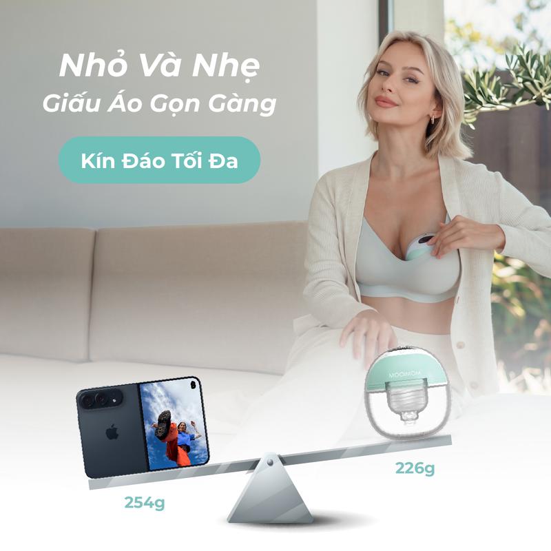 MOOIMOM Trọn Bộ 2 Máy Hút Sữa Không Dây M3 - Wireless Electric Breast Pump M3 2 Pcs - [Freeship Hỏa Tốc Khu Vực HCM cũ] - ảnh 6