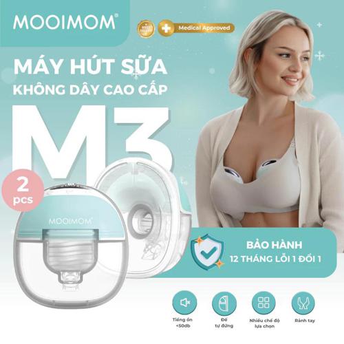 [PRE ORDER] MOOIMOM Trọn Bộ 2 Máy Hút Sữa Không Dây M3 - Wireless Electric Breast Pump M3 2 Pcs