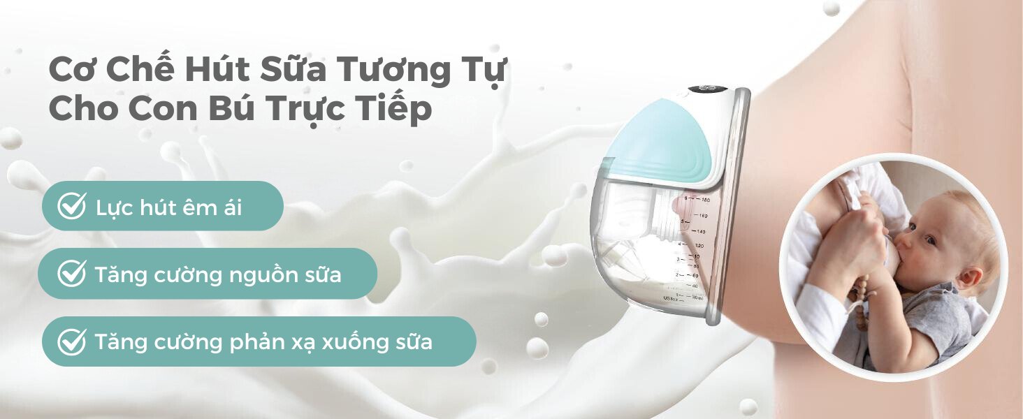 Máy hút sữa không dây cao cấp MOOIMOM M3 - MOOIMOM Wireless Electric Breast Pump M3 description image