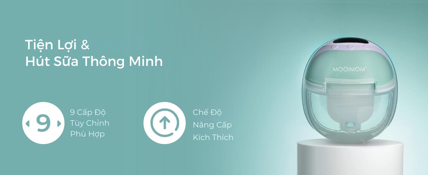 Máy hút sữa không dây cao cấp MOOIMOM M3 - MOOIMOM Wireless Electric Breast Pump M3 description image