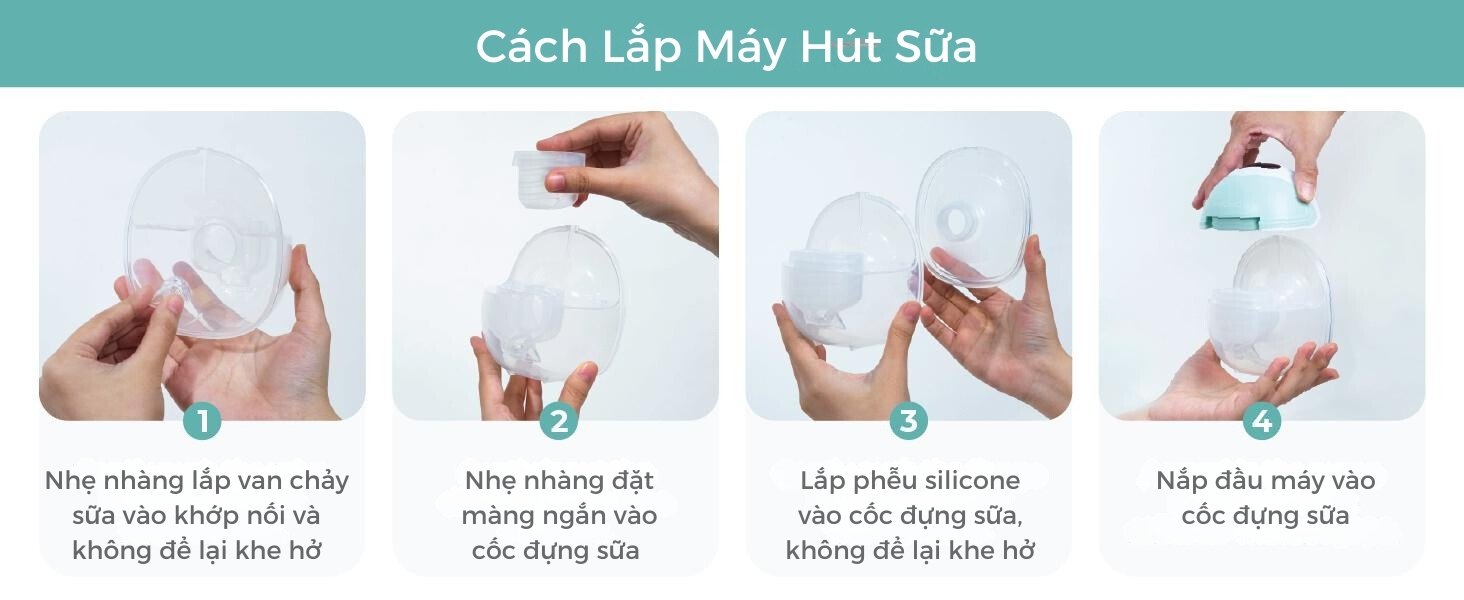Máy hút sữa không dây cao cấp MOOIMOM M3 - MOOIMOM Wireless Electric Breast Pump M3 description image