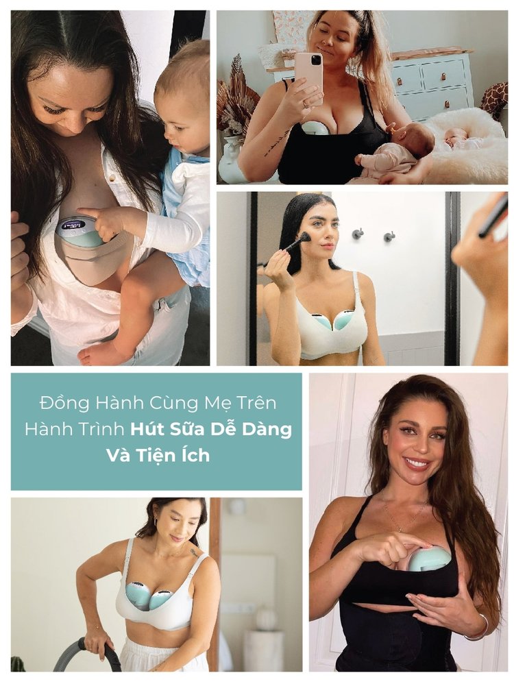 Máy hút sữa không dây cao cấp MOOIMOM M3 - MOOIMOM Wireless Electric Breast Pump M3 description image