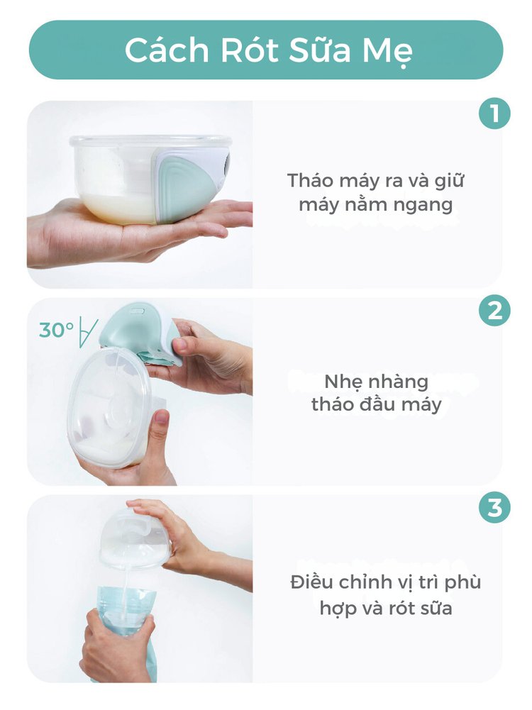 Máy hút sữa không dây cao cấp MOOIMOM M3 - MOOIMOM Wireless Electric Breast Pump M3 description image