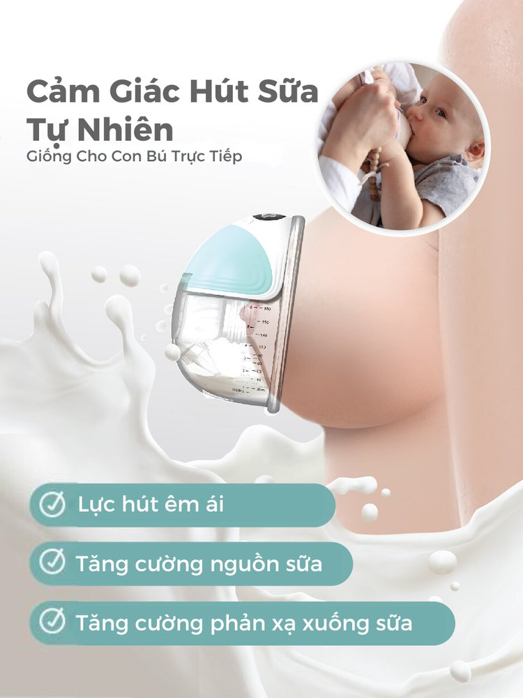 Máy hút sữa không dây cao cấp MOOIMOM M3 - MOOIMOM Wireless Electric Breast Pump M3 description image