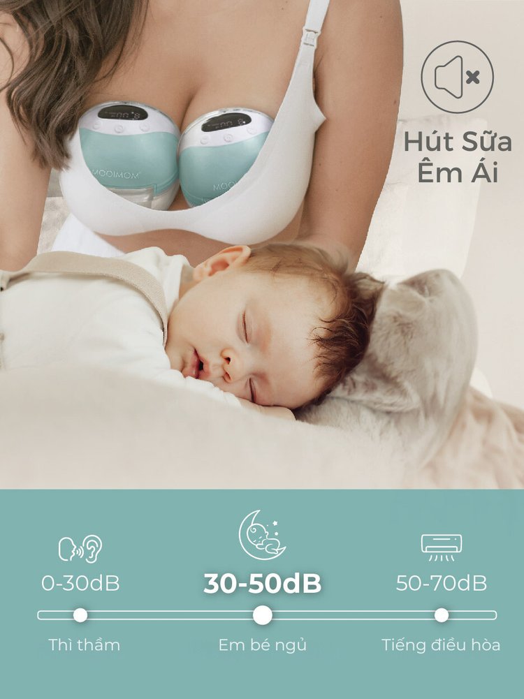 Máy hút sữa không dây cao cấp MOOIMOM M3 - MOOIMOM Wireless Electric Breast Pump M3 description image