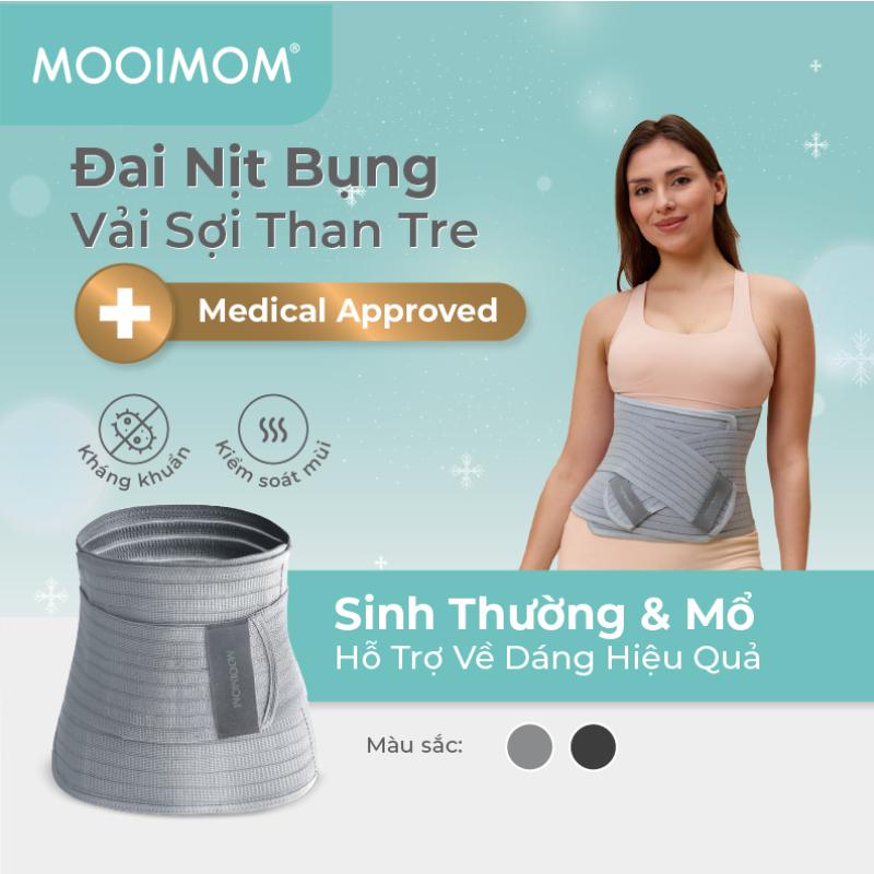 MOOIMOM Đai Nịt Bụng Vải Sợi Than Tre - Bamboo Postpartum Belly Band