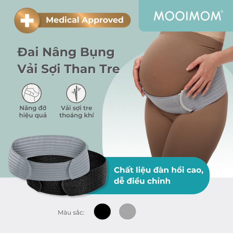 MOOIMOM Đai Nâng Bụng Bầu Vải Sợi Than Tre - Bamboo Maternity Support Belt