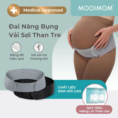 MOOIMOM Đai Nâng Bụng Bầu Vải Sợi Than Tre - Bamboo Maternity Support Belt