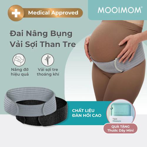 MOOIMOM Đai Nâng Bụng Bầu Vải Sợi Than Tre - Bamboo Maternity Support Belt
